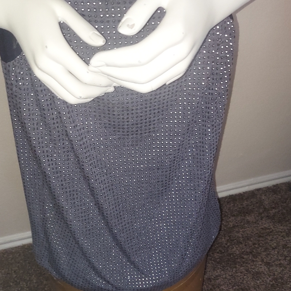 Gianni Bini Navy Textured Midi Sheath Dress - Picture 8 of 16